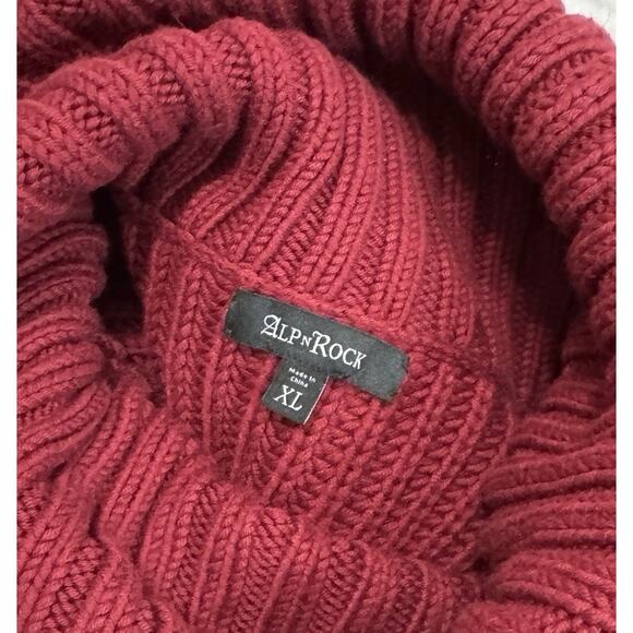 Alp-N-Rock Simone Fisherman Sweater Cable Knit Turtleneck Cabincore Lodge XL - Picture 9 of 11